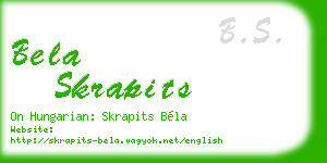 bela skrapits business card