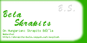 bela skrapits business card